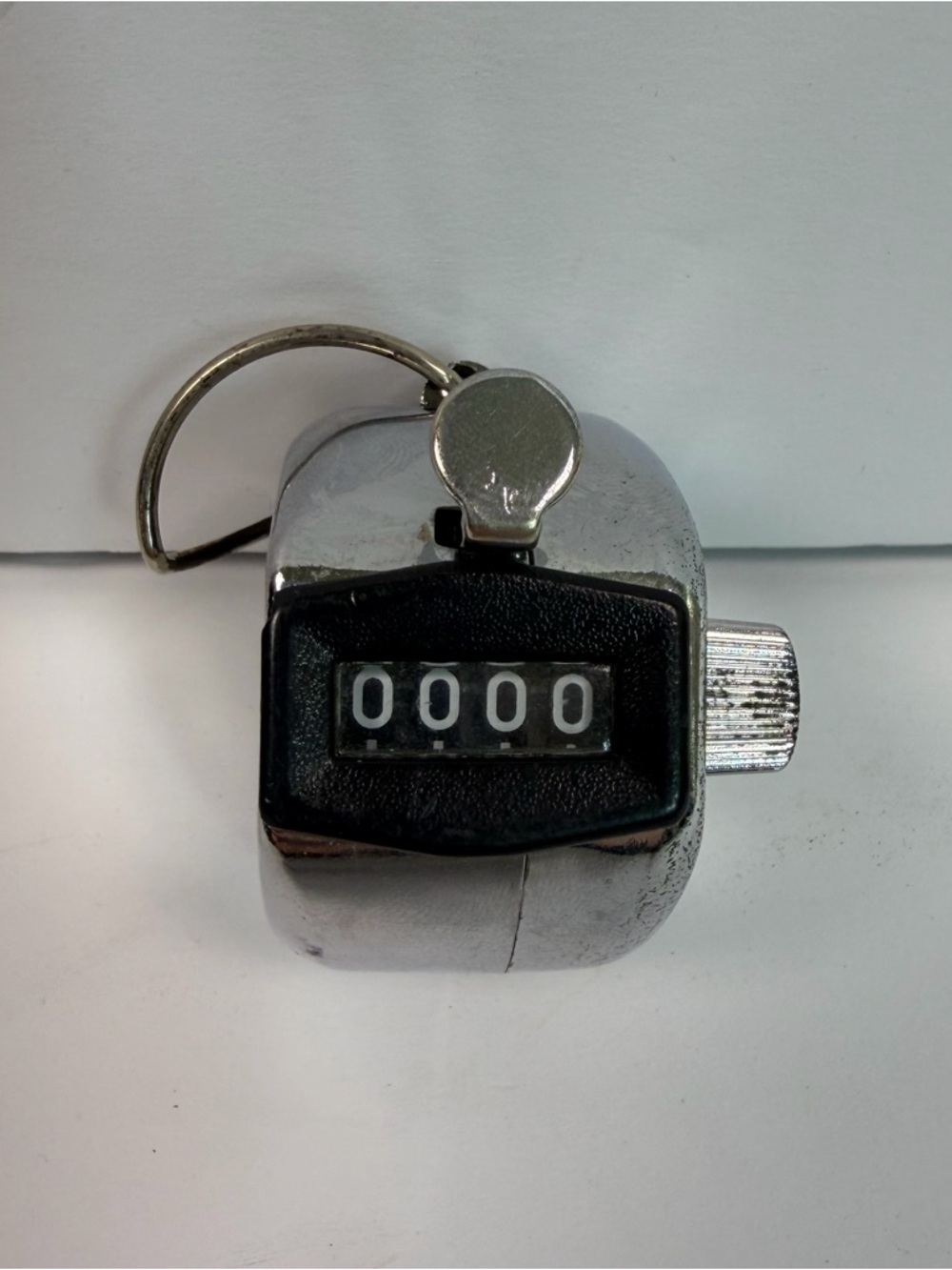 Vintage Mechanical Tally Counter Metal Manual Clicker 4-Digit Taiwan Working